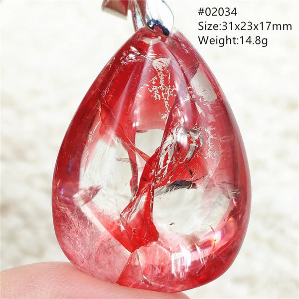Red Limonite Quartz Pendant-ToShay.org