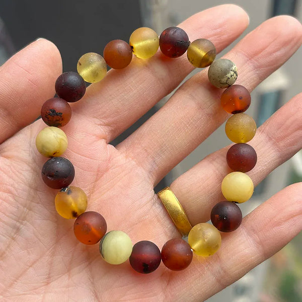 Yellow Amber Bead Bracelets-ToShay.org