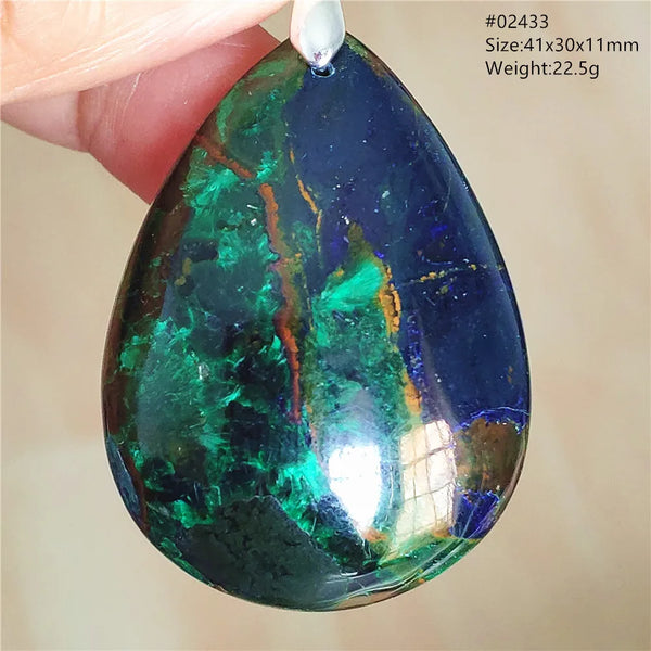 Blue Azulite Pendant-ToShay.org