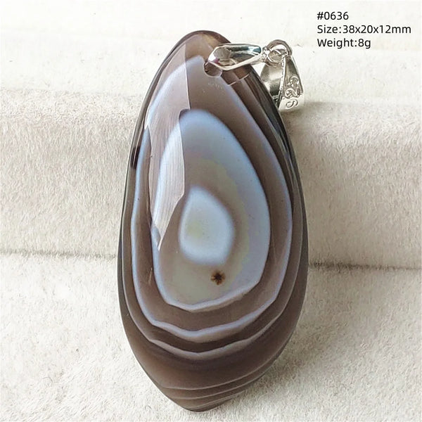 Grey Lace Agate Pendant-ToShay.org