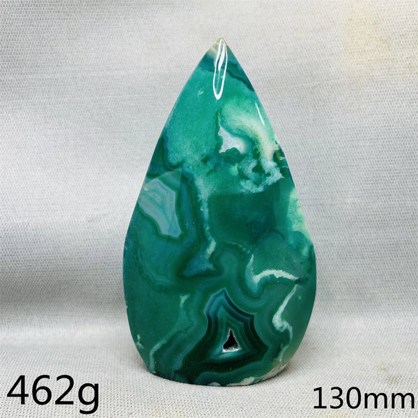 Green Cherry Blossom Agate Flame-ToShay.org