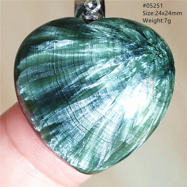 Green Seraphinite Pendant-ToShay.org