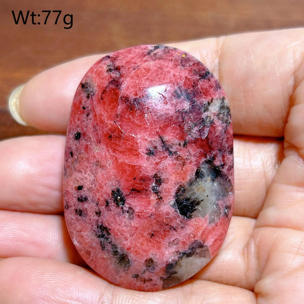 Pink Rhodonite Palm Stone-ToShay.org