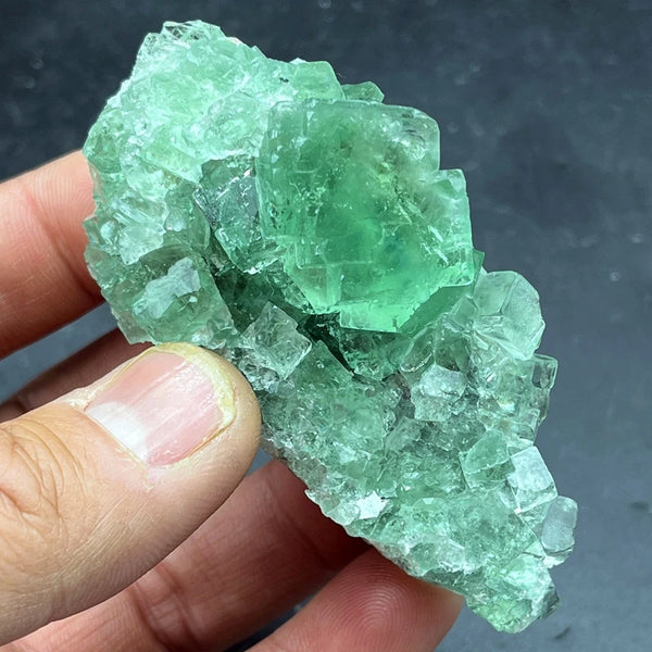 Green Fluorite Crystal Cluster-ToShay.org