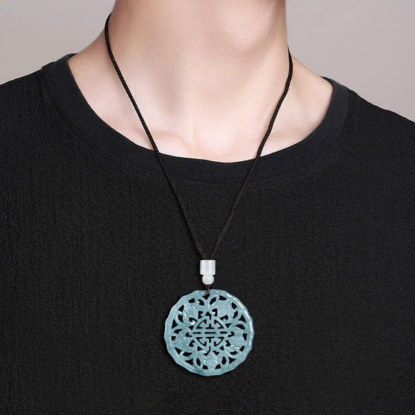 Blue Jadeite Blessings Pendant-ToShay.org