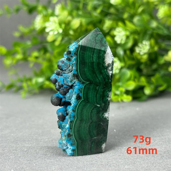 Blue Chrysocolla Malachite Point-ToShay.org