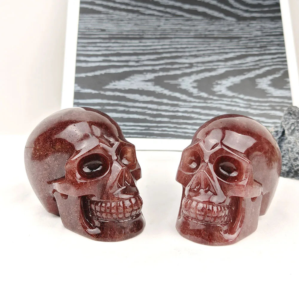 Red Strawberry Quartz Skull-ToShay.org
