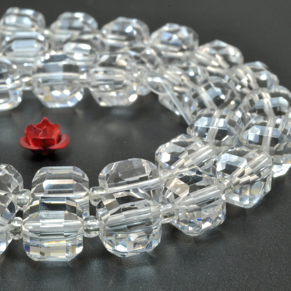 Clear Rock Crystal Cube Beads-ToShay.org