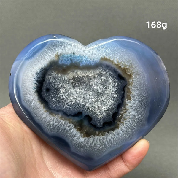 Blue Agate Geode Heart-ToShay.org