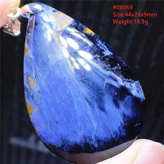 Blue Pietersite Chatoyant Pendant-ToShay.org
