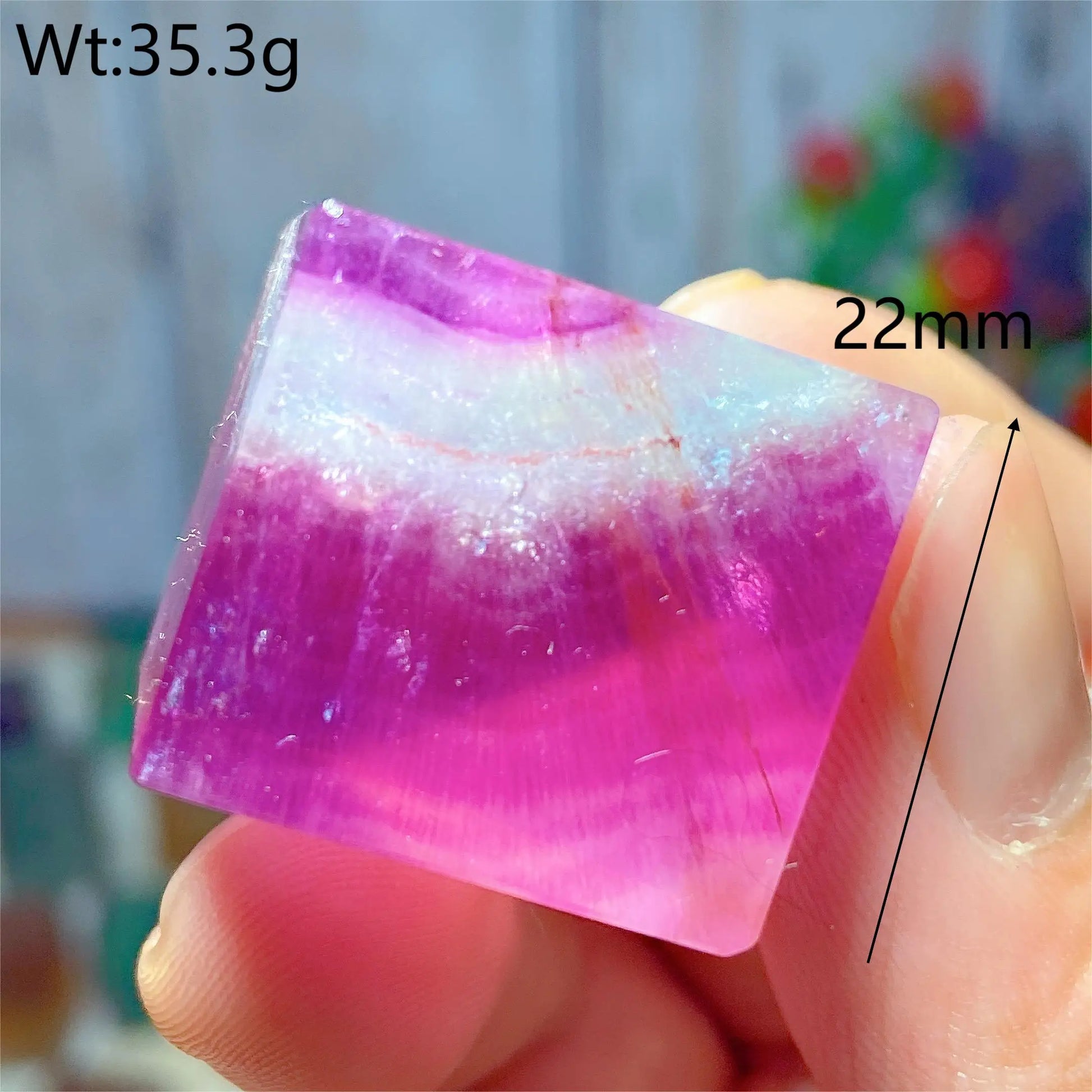 Rainbow Fluorite Cube-ToShay.org
