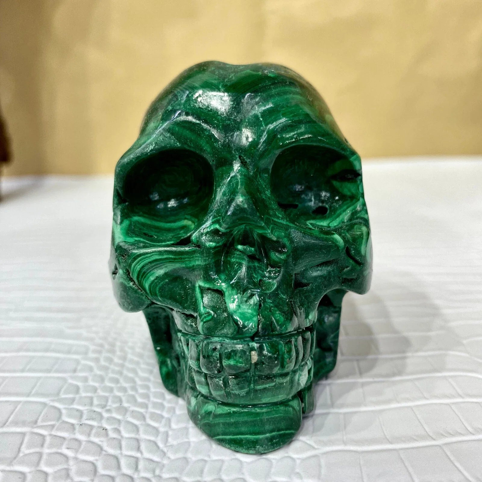 Green Malachite Skull-ToShay.org