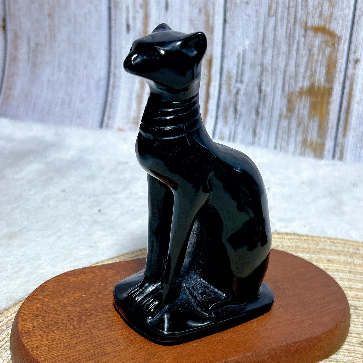 Black Obsidian Egyptian Cat-ToShay.org