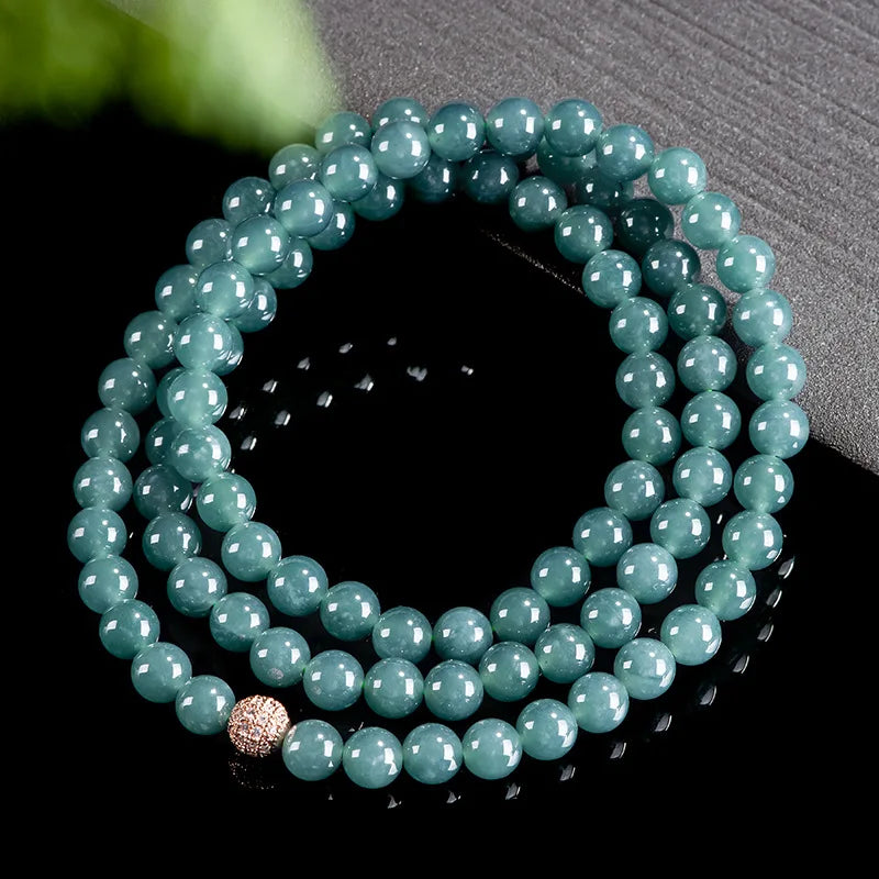 Green Jadeite Bead Necklace-ToShay.org