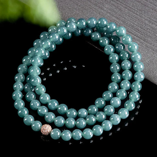 Green Jadeite Bead Necklace-ToShay.org