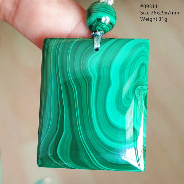 Green Malachite Chrysocolla Pendant-ToShay.org
