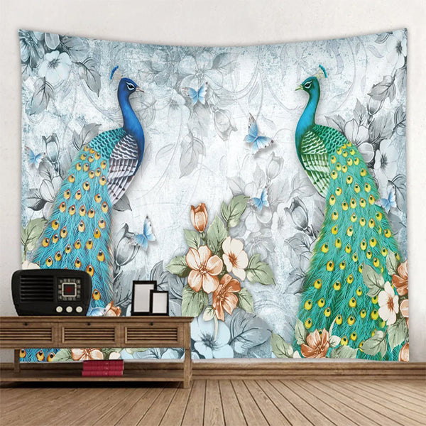 Peacock Art Tapestry-ToShay.org