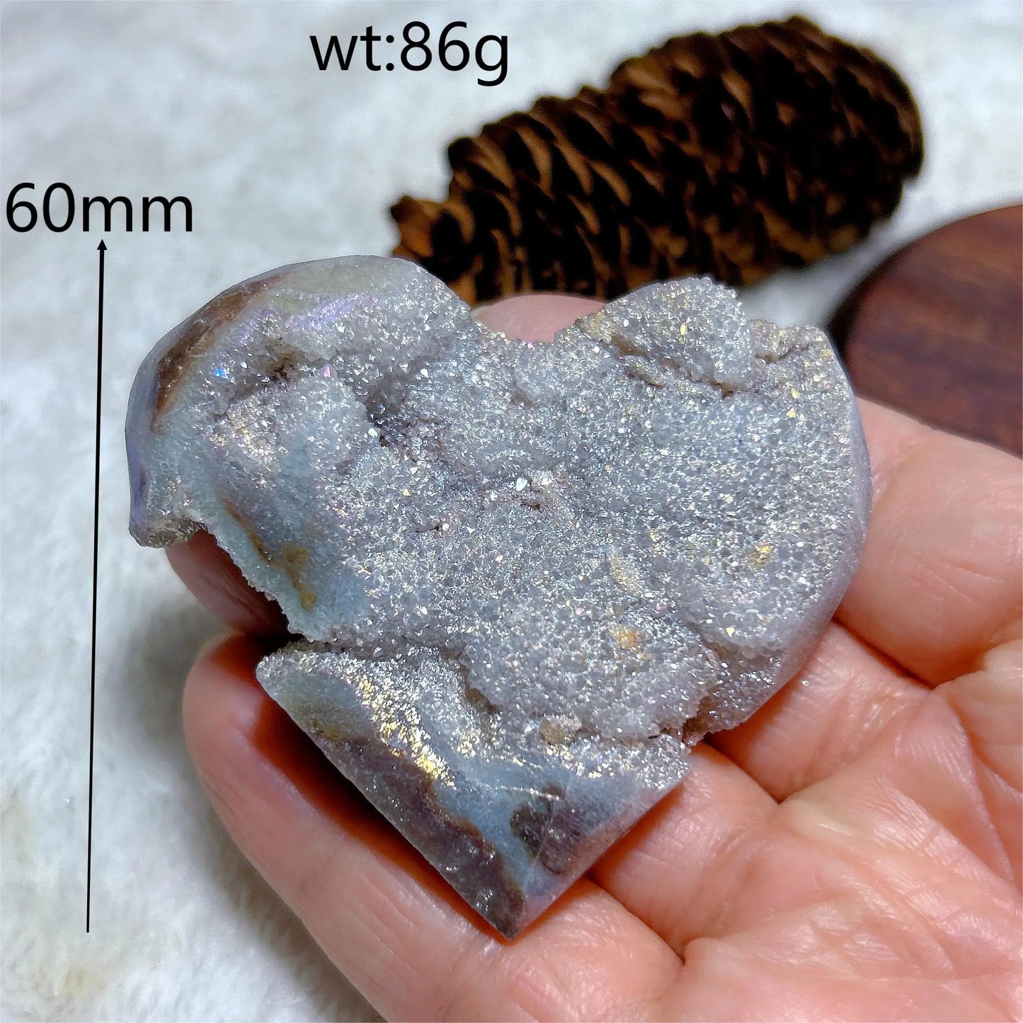 Purple Aura Sphalerite Heart-ToShay.org