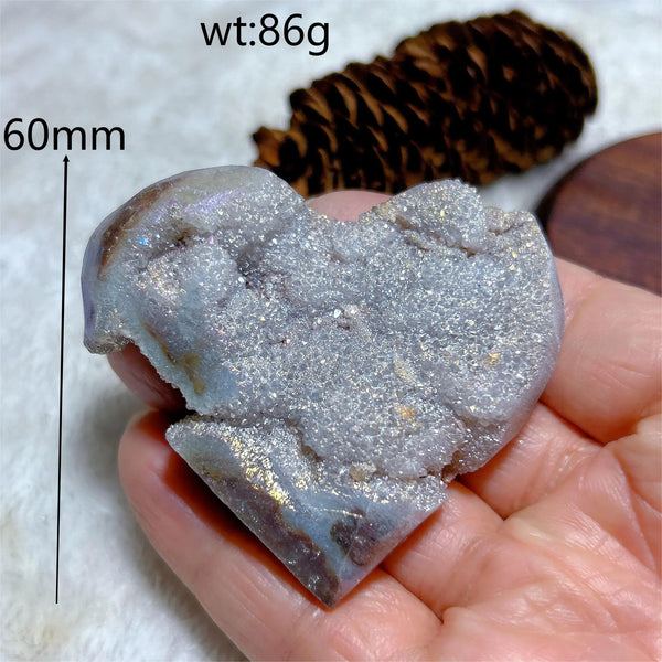 Purple Aura Sphalerite Heart-ToShay.org