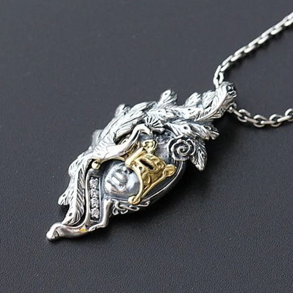 Silver Peacock Mask Pendant-ToShay.org
