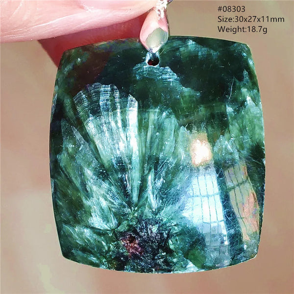 Green Seraphinite Pendant-ToShay.org