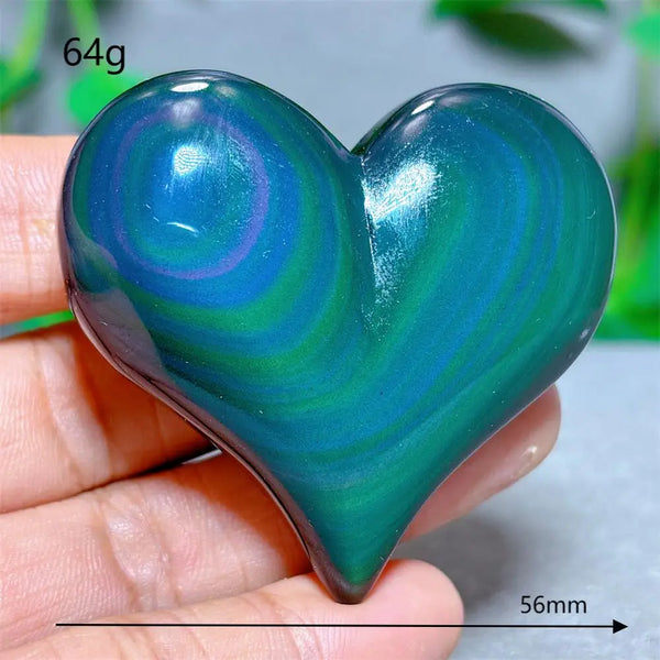 Rainbow Obsidian Heart-ToShay.org