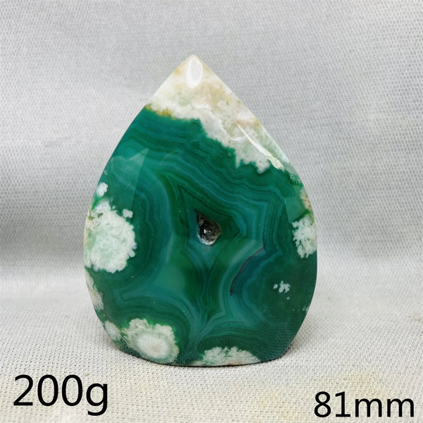 Green Cherry Blossom Agate Flame-ToShay.org