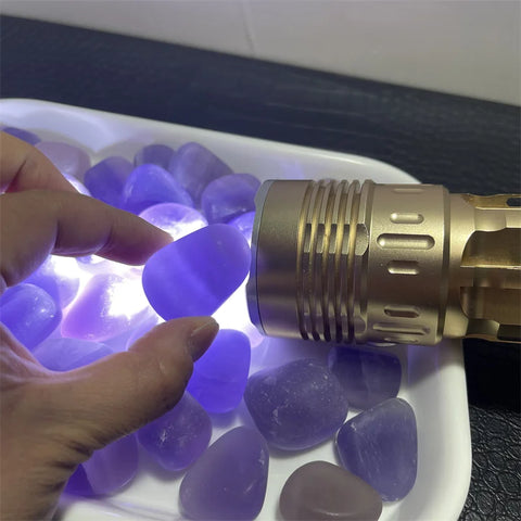 Purple Fluorite Palm Stone-ToShay.org