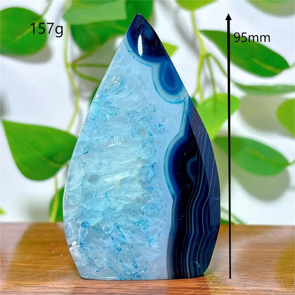 Blue Silk Agate Flame-ToShay.org
