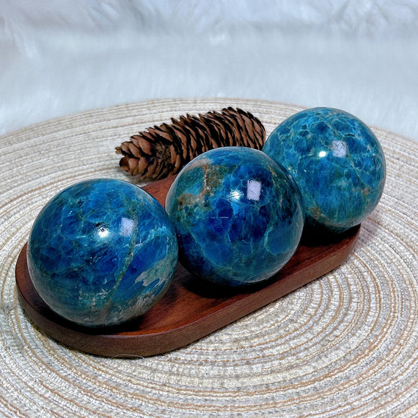 Blue Apatite Ball-ToShay.org