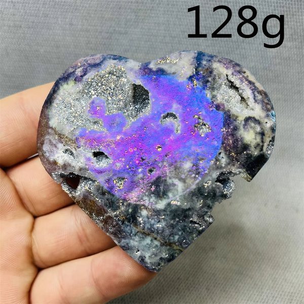 Purple Sphalerite Geode Heart-ToShay.org