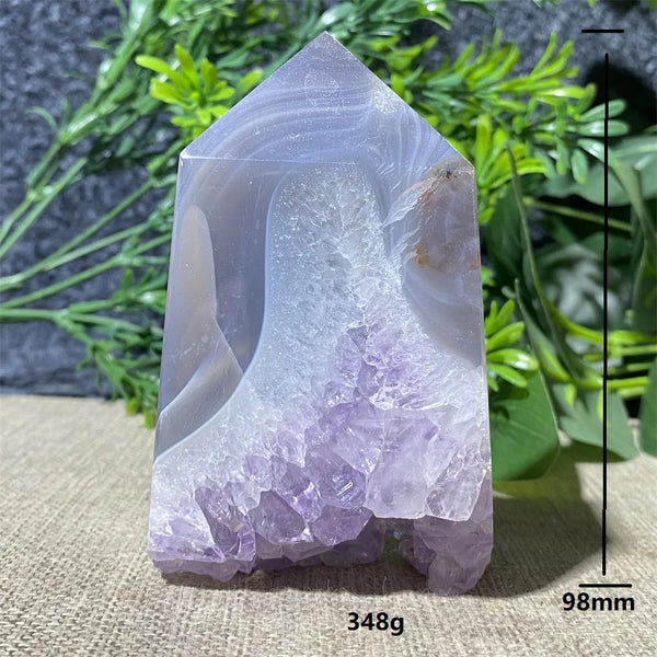Purple Amethyst Agate Point-ToShay.org