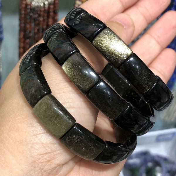 Black Gold Obsidian Bracelet-ToShay.org