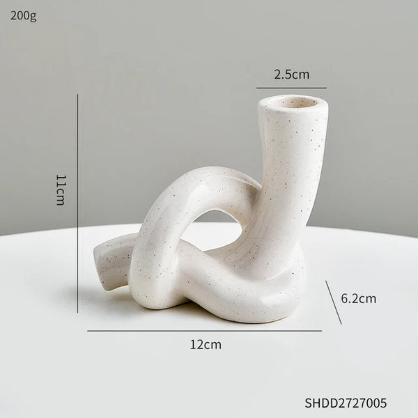 White Knot Candlesticks-ToShay.org