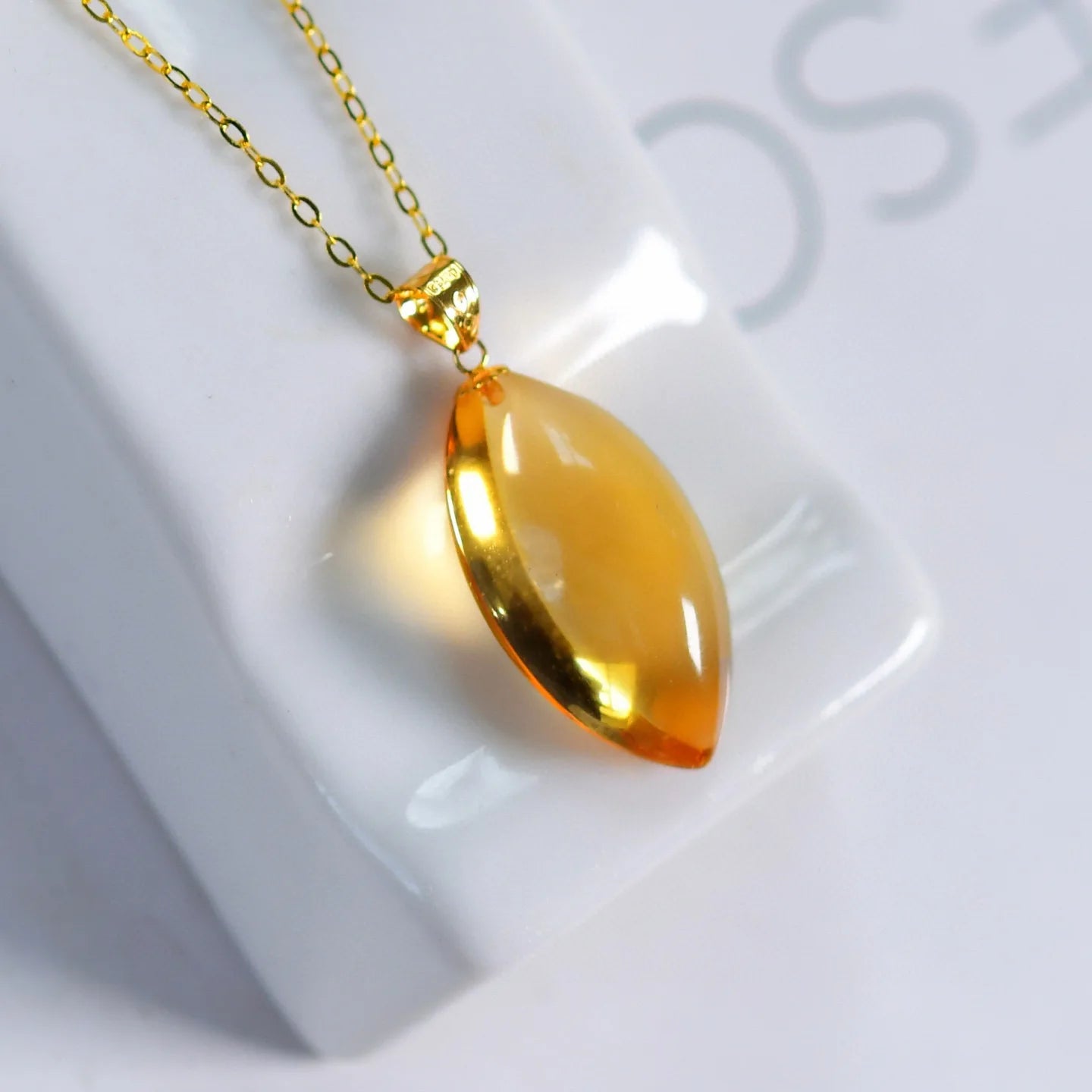 Yellow Citrine Quartz Pendant-ToShay.org