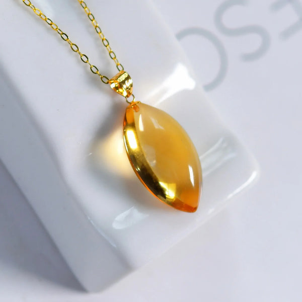 Yellow Citrine Quartz Pendant-ToShay.org