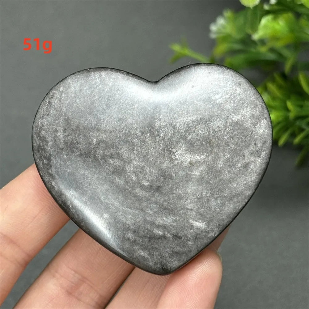 Silver Obsidian Quartz Heart-ToShay.org