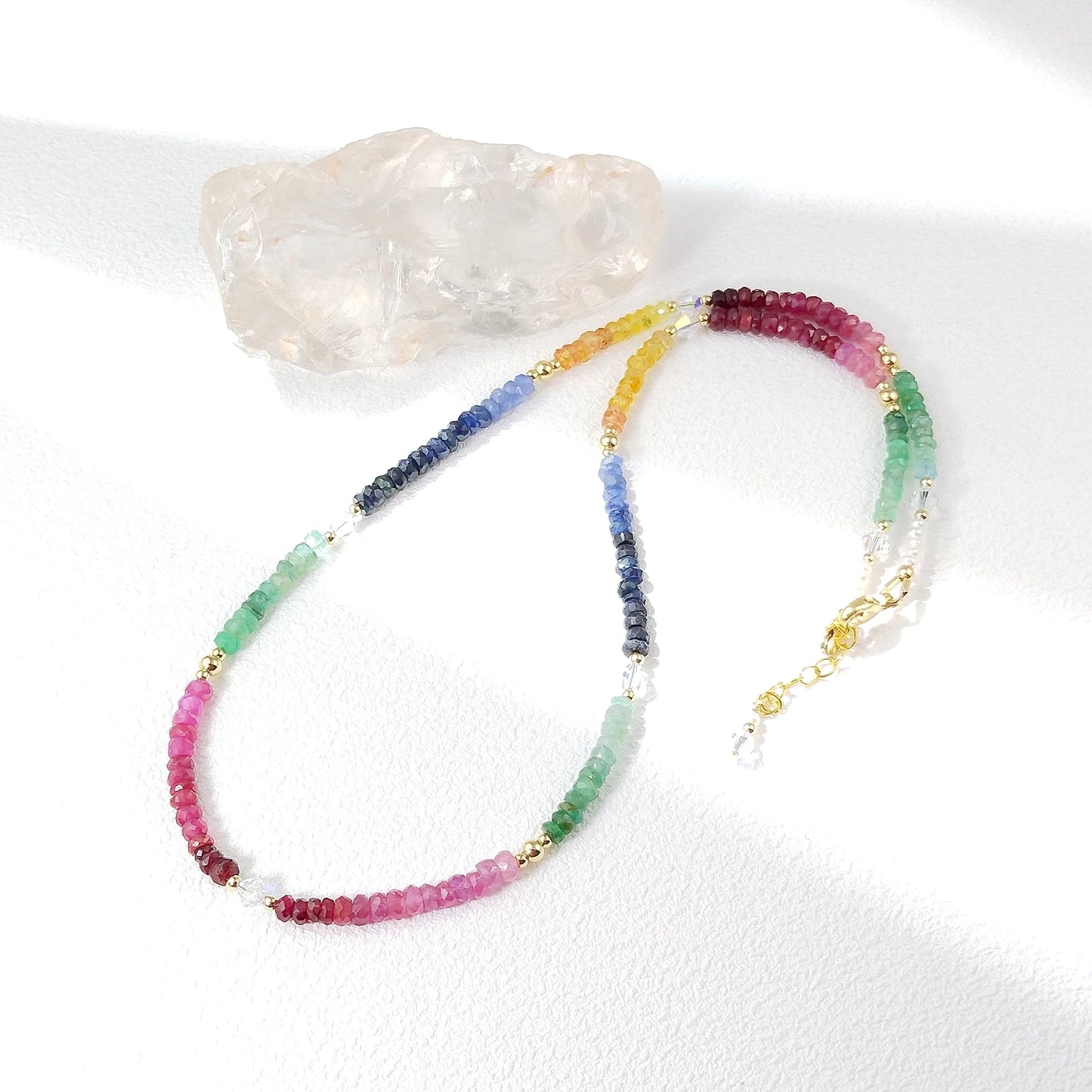 Rainbow Crystal Necklace-ToShay.org