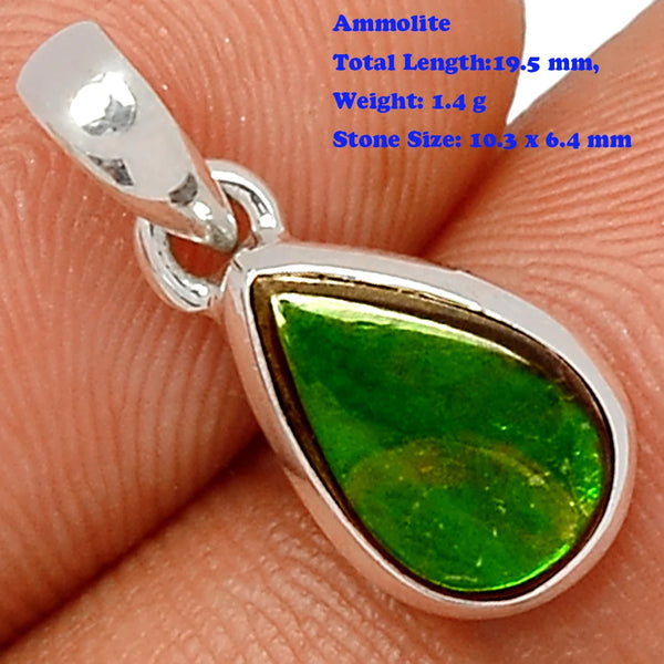 Green Ammolite Pendant-ToShay.org