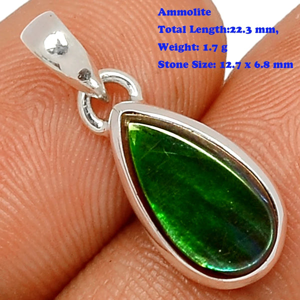 Green Ammolite Pendant-ToShay.org