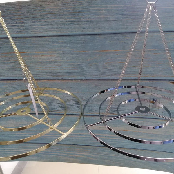 Chrome Chandelier Frame Hanger-ToShay.org