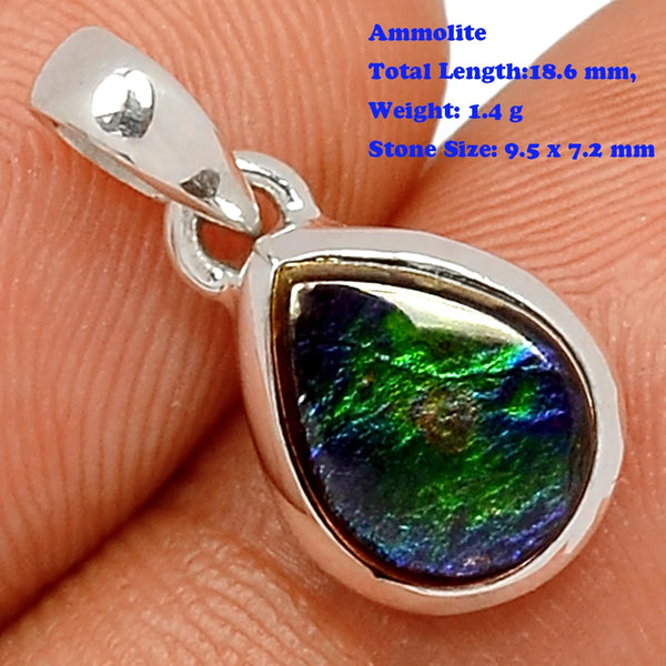 Green Ammolite Pendant-ToShay.org
