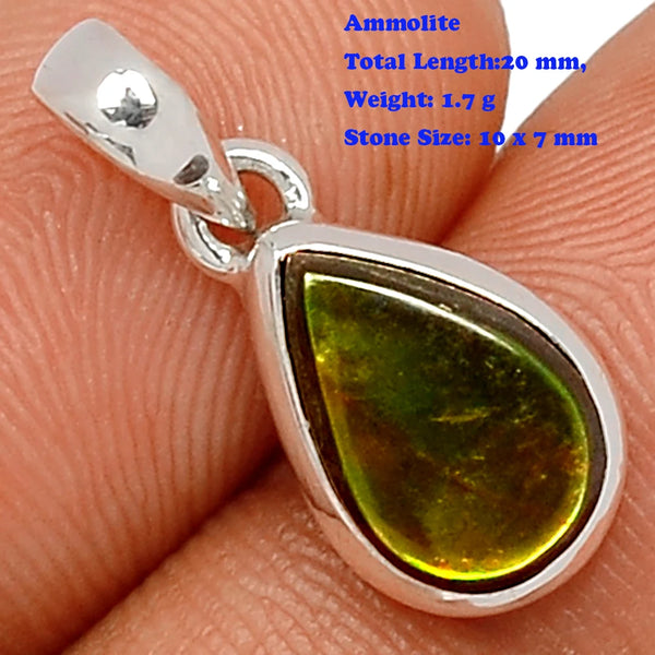 Green Ammolite Pendant-ToShay.org