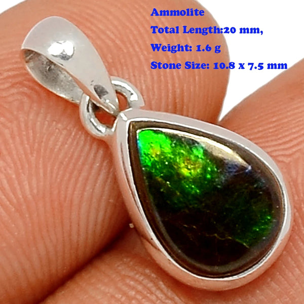 Green Ammolite Pendant-ToShay.org