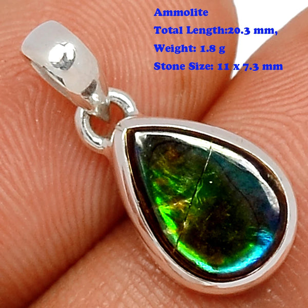 Green Ammolite Pendant-ToShay.org