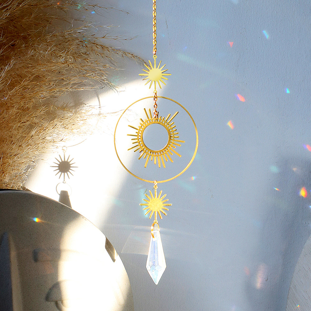 Sun Moon Crystal Sun Catcher-ToShay.org