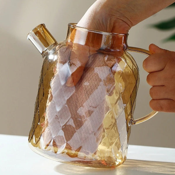 Amber Glass Teapot-ToShay.org