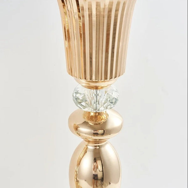 Gold Pillar Flower Vase-ToShay.org