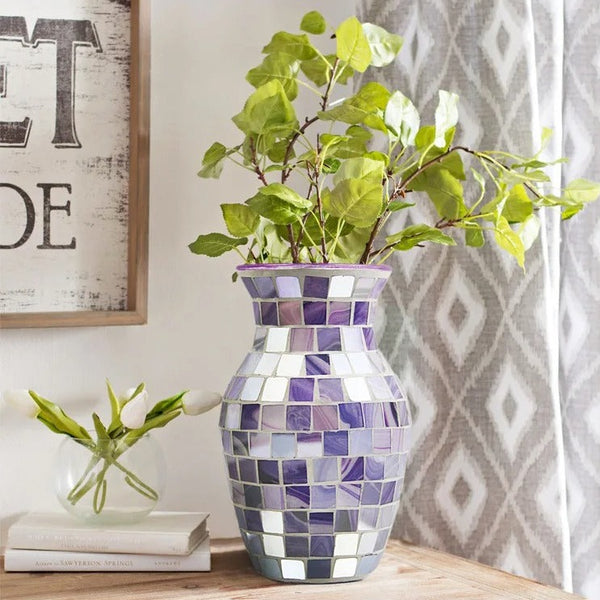 Mosaic Glass Vase-ToShay.org