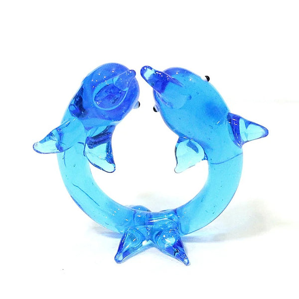 Glass Blue Dolphin-ToShay.org